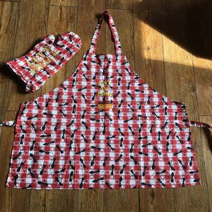 Grill apron and mitt